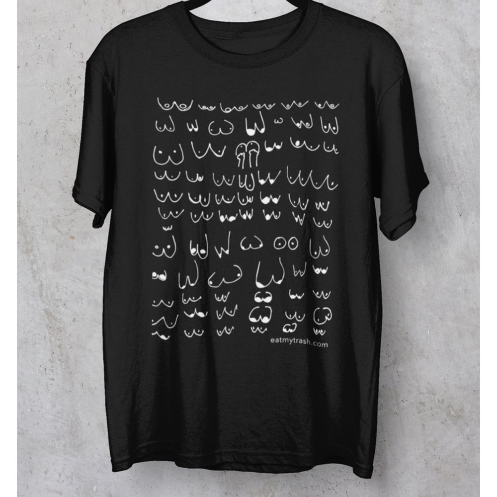 Trailer Trash Tammy Black Graphic Titties T-Shirt